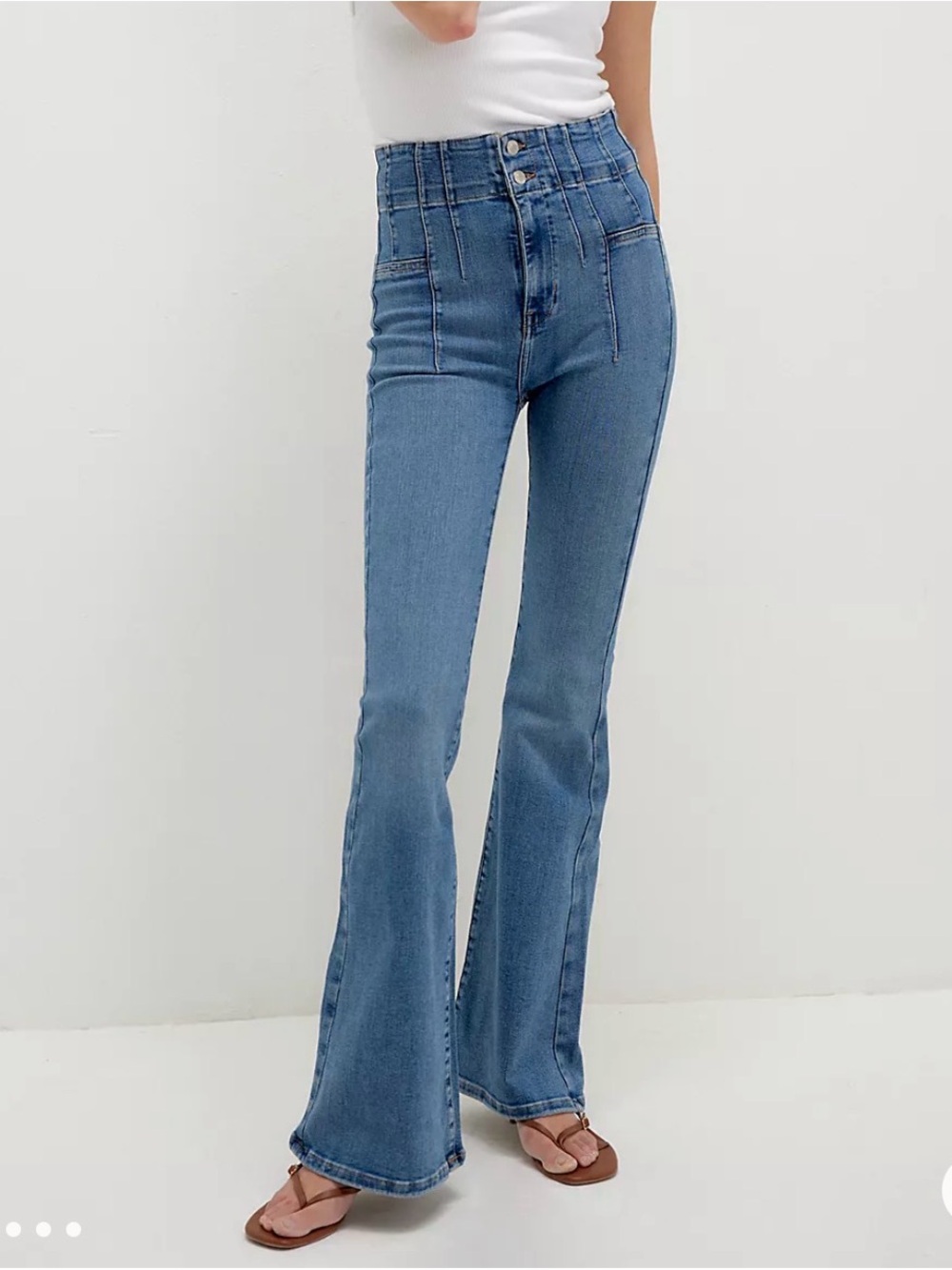 Free People “Jayde” Flare Jeans - sold out sunburst blue